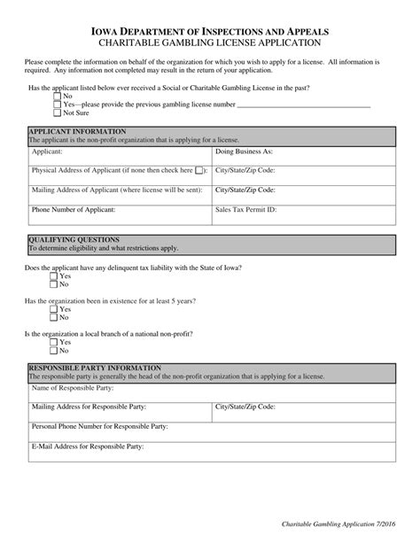 iowa gambling license application.